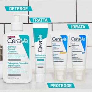 CeraVe Blemish Control Face Cleanser with 2% Salicylic Acid & Niacinamide for Blemish-Prone Skin 236ml , Unscented