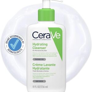 CeraVe Hydrating Cleanser for Normal to Dry Skin 236 ml with Hyaluronic Acid and 3 Essential Ceramides