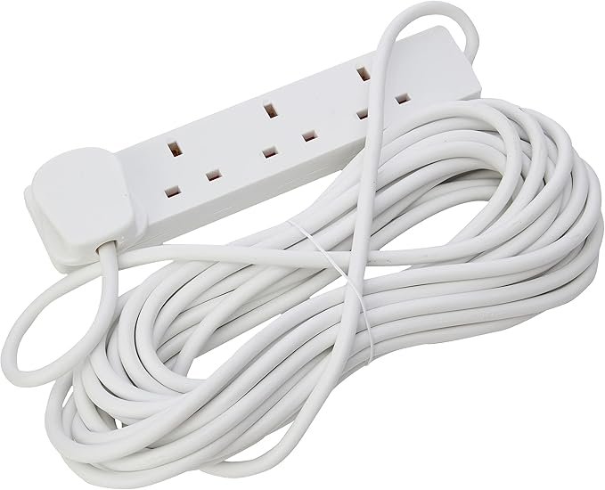 PRO ELEC PELB1906 4 Gang Extension Lead White, 10m