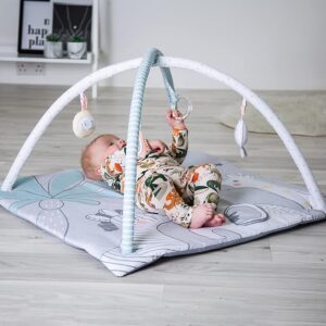 Red Kite Play Gym Tree Tops - Soft Padded Play Gym with Detachable Play Arch & Activity Toys Grey