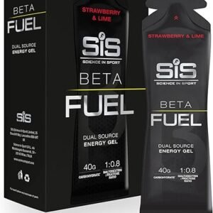 Science in Sport Beta Fuel Gels Dual Source Energy Gel, Strawberry and Lime Flavour, 40 g of Carbs Per Pack, 60 ml Pack (6 Pack)