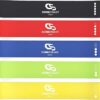 Coresteady Resistance Bands Set of 5 - Mini Fitness & Loop Exercise Band for Men & Women - Yoga, Body & Gym Sport Resistance Loop Bands for Strength, Muscle & Tone - With E-Guide & Travel Bag