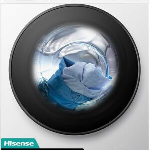 Hisense WDQA8014EVJM 60cm Freestanding 8 KG Front Load Washer Dryer - 1400 RPM - Pure Steam - PureJet - Pause and Add - Inverter Motor - White [Energy Class D]