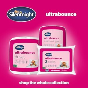 Silentnight Ultrabounce Pillows 2 Pack – Soft Medium Support Comfortable Bouncy Pillows for Stomach, Back and Side Sleepers – Machine Washable and Hypoallergenic Bed Pillows – Pack of 2